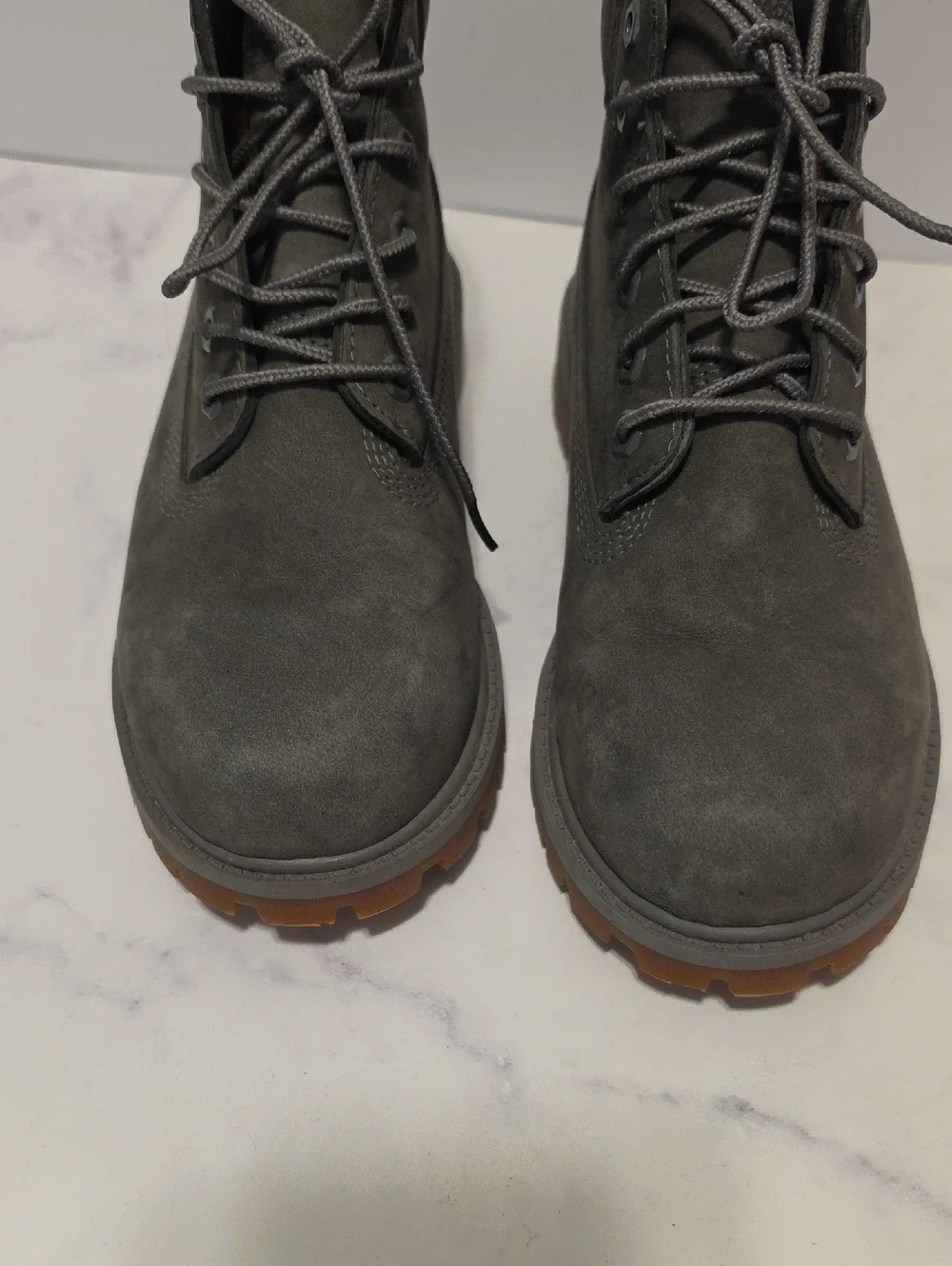 Timberland  Grey  Leather  Boots Waterproof Unisex